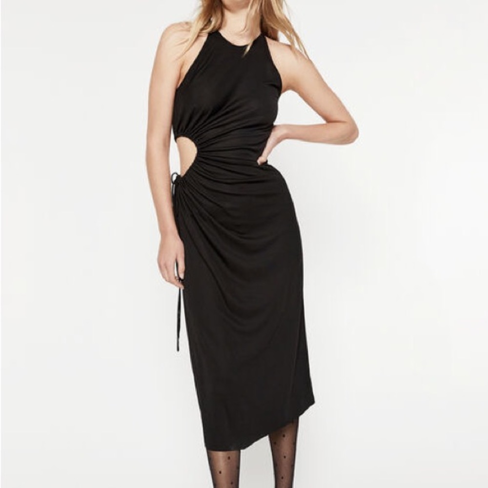 Bardot Black Mimosa Cut Out Sleeveless Midi Dress Revolve